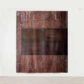 Hintergrund des rustikalen Party mit rotem Ziegelh Wandteppich (Vorderseite)