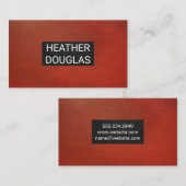 Hintergrund des schwarzen roten Leders Visitenkarte (Vorne/Hinten)