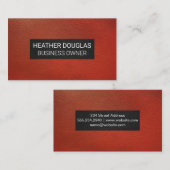Hintergrund des schwarzen roten Leders Visitenkarte (Vorne/Hinten)