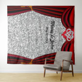 Hintergrund des silbernen Glitzer Unendlichkeit de Wandteppich (Beispiel (Horizontal))