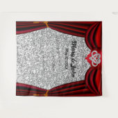 Hintergrund des silbernen Glitzer Unendlichkeit de Wandteppich (Vorderseite (Horizontal))