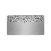 Hintergrund des Silver Shimmer-Glitzer Adressaufkleber (Vorne)