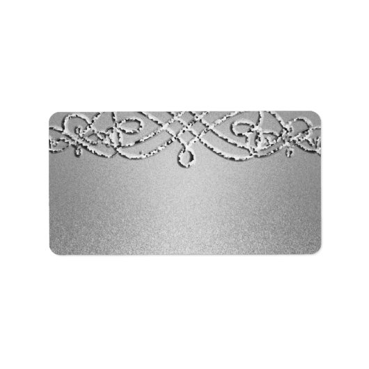 Hintergrund des Silver Shimmer-Glitzer Adressaufkleber (Vorne)
