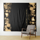 Hintergrund des Silvester Gold Winter Wonderland Wandteppich (Beispiel (Horizontal))