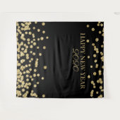 Hintergrund des Silvester Party Gold Glitzer Confe Wandteppich (Vorderseite (Horizontal))