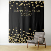 Hintergrund des Silvester Party Gold Glitzer Confe Wandteppich (Beispiel)