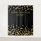 Hintergrund des Silvester Party Gold Glitzer Confe Wandteppich (Vorderseite)