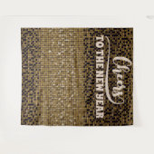 Hintergrund des Silvesterabends Groovy Disco Foto Wandteppich (Vorderseite (Horizontal))