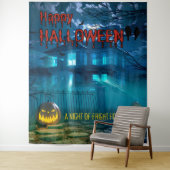 Hintergrund des Spuk Halloween-Party im Creepy Hou Wandteppich (Beispiel)