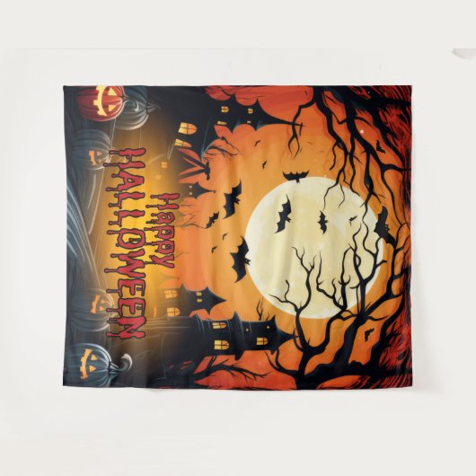 Hintergrund des Spuk Hauses Wandteppich (Vorderseite (Horizontal))