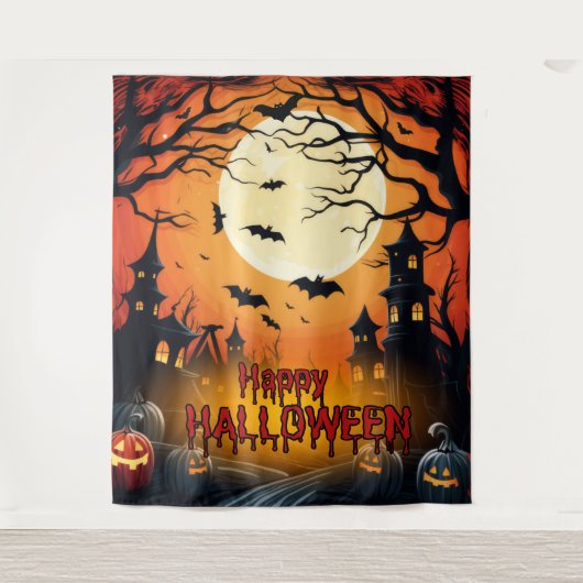 Hintergrund des Spuk Hauses Wandteppich (Vorderseite)