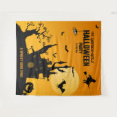 Hintergrund des Spuk Herrenhaus-Halloween-Party Wandteppich (Vorderseite (Horizontal))