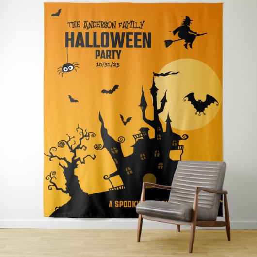 Hintergrund des Spuk Herrenhaus-Halloween-Party Wandteppich (Beispiel)