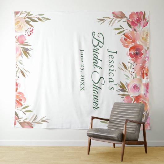 Hintergrund des Sweet Blush Brautparty Foto Wandteppich (Beispiel (Horizontal))