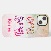 Hintergrund des Tiger-Gesichts-Marmor iPhone Hülle (Rückseite (Horizontal))