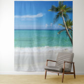 Hintergrund des tropischen Beach Palm Trees Wandteppich (Beispiel)