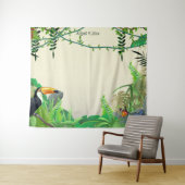 Hintergrund des tropischen Dschungel-Fotos Wandteppich (Beispiel (Horizontal))