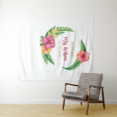 Hintergrund des tropischen Luau Hibiskus Brautpart Wandteppich (Beispiel (Horizontal))