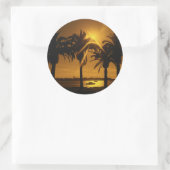 Hintergrund des tropischen Luftraums Runder Aufkleber (Tasche)