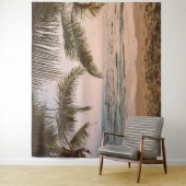 Hintergrund des tropischen Strandpalms Wandteppich (Beispiel)