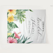 Hintergrund des tropischen tropischen Brautparty Wandteppich (Vorderseite (Horizontal))