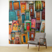 Hintergrund des Urban Door Collage Fotografy Studi Wandteppich (Beispiel)