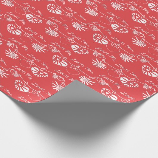 Hintergrund des Valentinstag Geschenkpapier (Ecke)