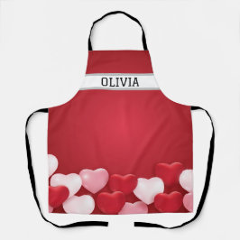 Hintergrund des Valentinstags Schürze