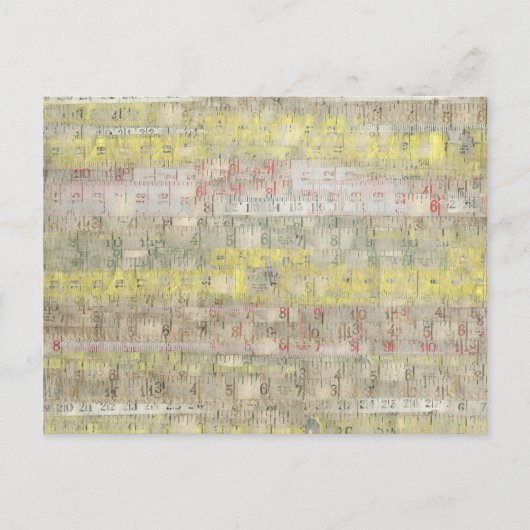 Hintergrund des verblassten Messband Postkarte (Vorderseite)