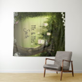 Hintergrund des verzauberten Waldöckerbaums Wandteppich (Beispiel (Horizontal))