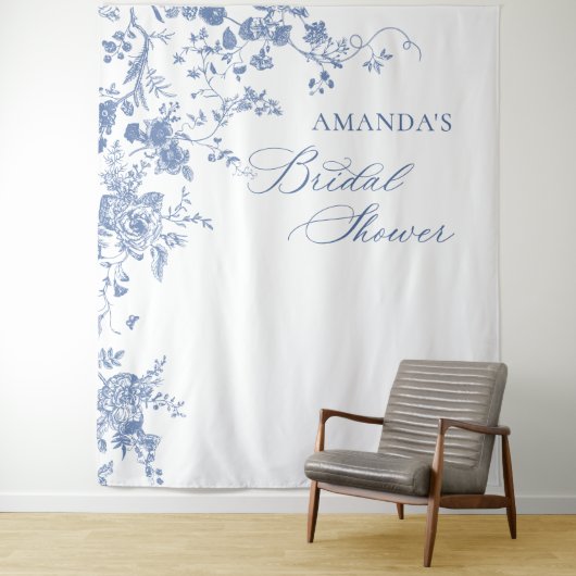 Hintergrund des viktorianischen blaublauen Brautpa Wandteppich (Beispiel)