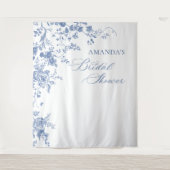 Hintergrund des viktorianischen blaublauen Brautpa Wandteppich (Vorderseite)