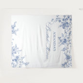 Hintergrund des viktorianischen blauen Brautparty Wandteppich (Vorderseite (Horizontal))