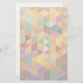 Hintergrund des Vintagen Dreiecks Muster. Briefpapier (Vorne/Hinten)