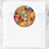 Hintergrund des Vintagen Dreiecks Muster. Runder Aufkleber (Tasche)