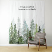 Hintergrund des Wandgemäldes des Pinienwaldes im W Wandteppich (Beispiel)