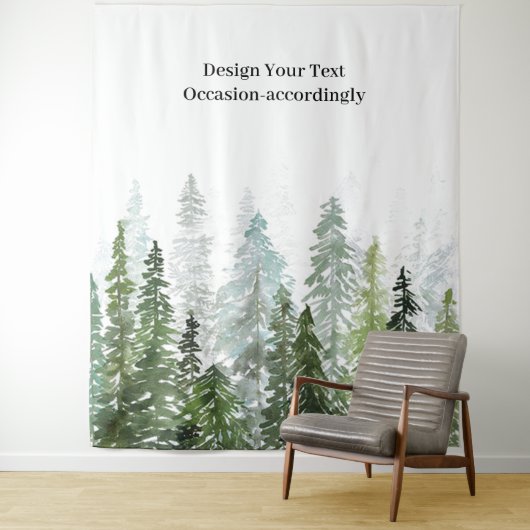 Hintergrund des Wandgemäldes des Pinienwaldes im W Wandteppich (Beispiel)