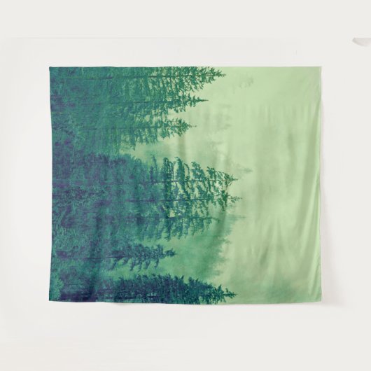 Hintergrund des Wandgemäldes des Waldes Fotos Wandteppich (Vorderseite (Horizontal))