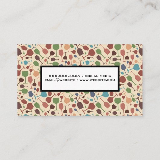 Hintergrund des Weinglas Visitenkarte (Rückseite)