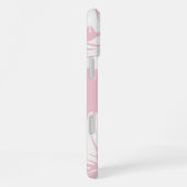 Hintergrund des weißen Blumenmusters iPhone Hülle (Rechte Seite)