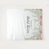 Hintergrund des weißen Brautparty Wandteppich (Vorderseite (Horizontal))