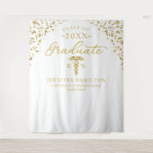 Hintergrund des White-Gold-Abschlusses der Medizin Wandteppich (Vorderseite)