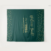 Hintergrund des Wiedersehen-Party der Gold- und Gr Wandteppich (Vorderseite (Horizontal))