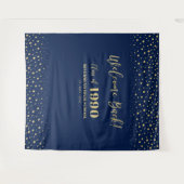 Hintergrund des Wiedersehen-Party der Gold- und Na Wandteppich (Vorderseite (Horizontal))