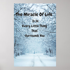 "Hintergrund des Winterschnees" Inspirationsgebote Poster