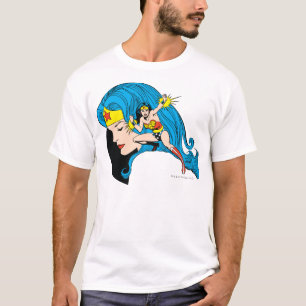 Hintergrund des Wunder-Woman-Profils T-Shirt