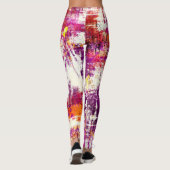 Hintergrund dunkler Abstrakter Blöcke Leggings (Rückseite)