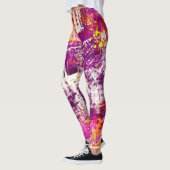 Hintergrund dunkler Abstrakter Blöcke Leggings (Links)