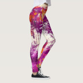Hintergrund dunkler Abstrakter Blöcke Leggings (Rechts)