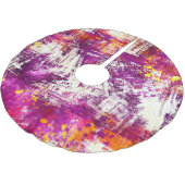 Hintergrund dunkler Abstrakter Blöcke Polyester Weihnachtsbaumdecke (Schrägansicht)